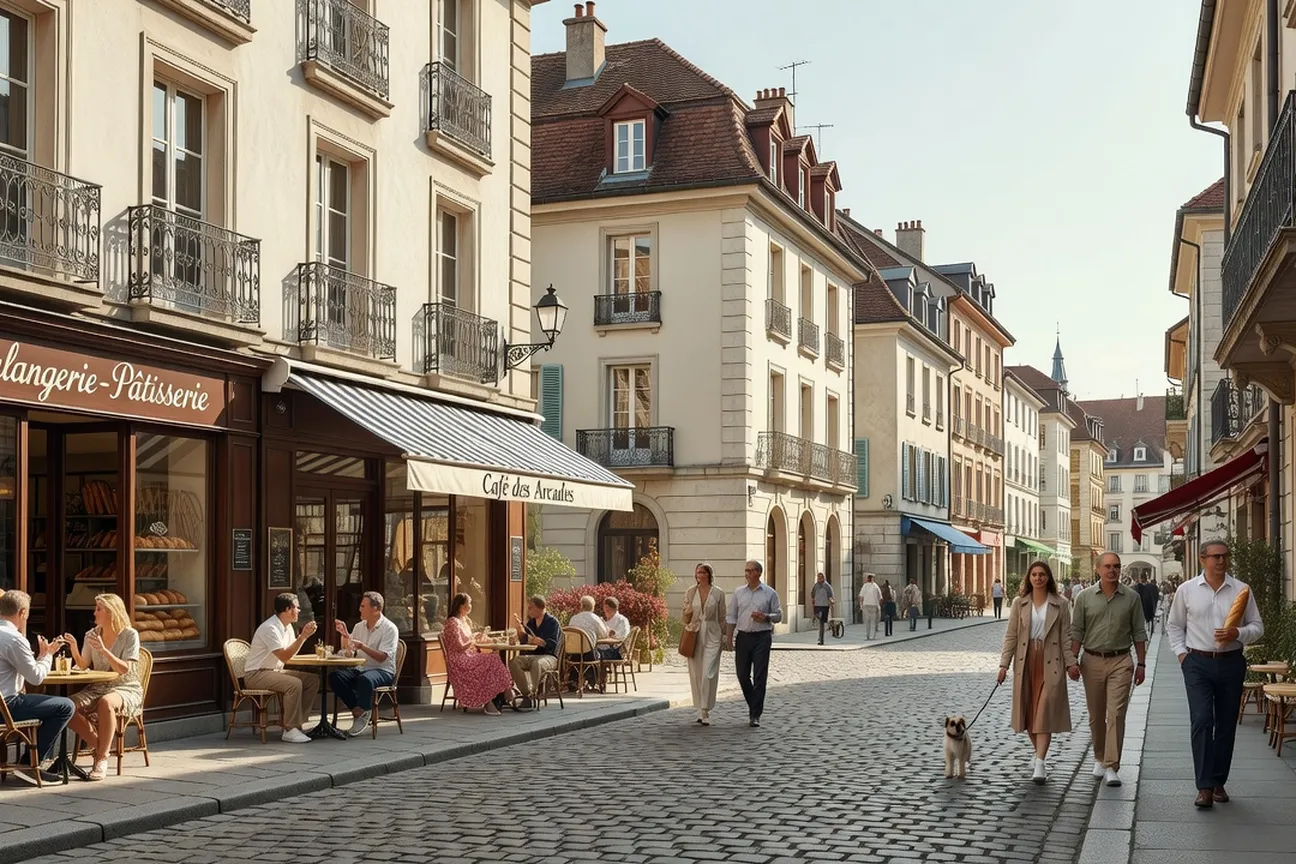 Poste frontière entre Annemasse et Genève dans le Genevois français