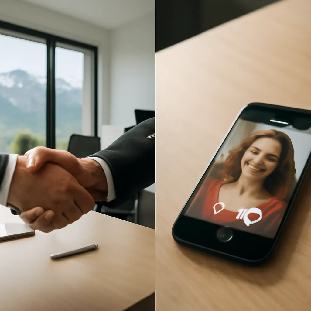 Consultant en sécurité numérique comparant agence matrimoniale et plateforme de rencontre en ligne