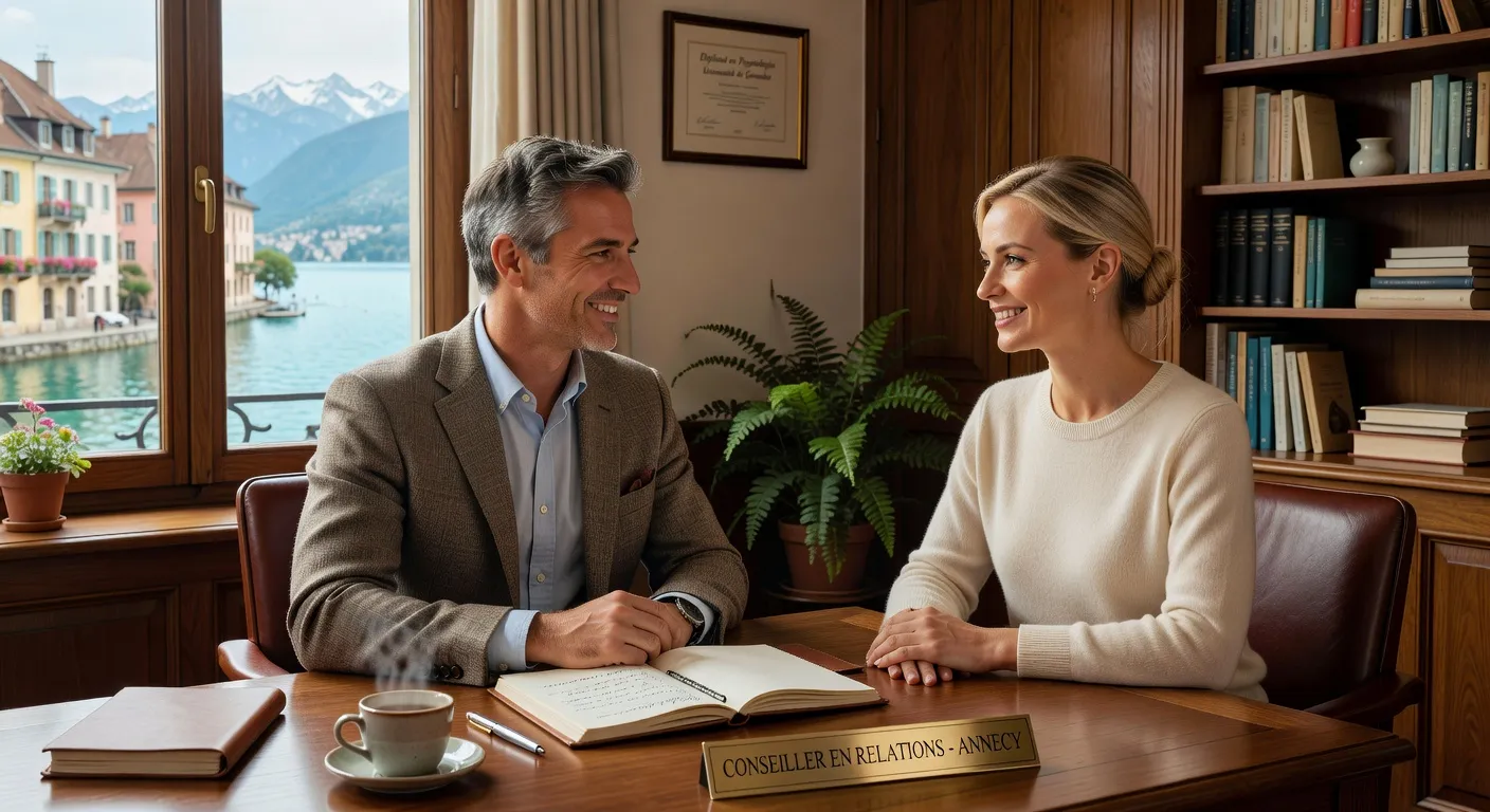 Conseiller matrimonial CQMI Savoie entretien Pierre Lambert bureau Annecy